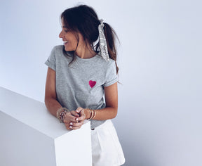 T-shirt Livy - à cœur gris